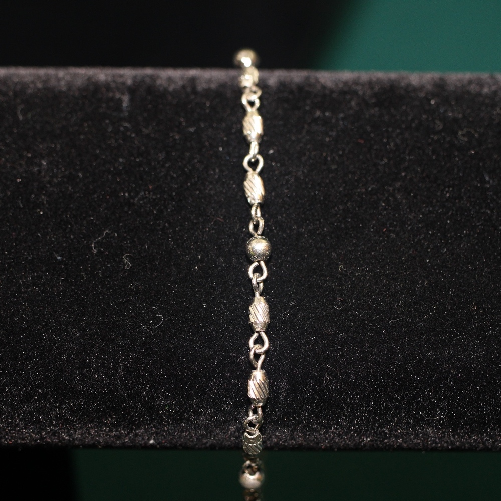 Sterling Silver 925 Sphere & Patterned Bracelet - image 3